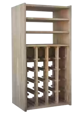 Traditional modular wine rack with 3 shelves