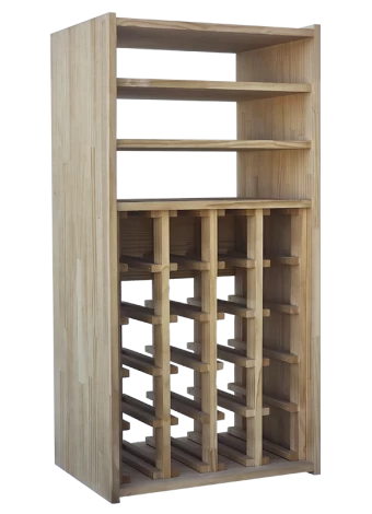 Botellero de madera de pino