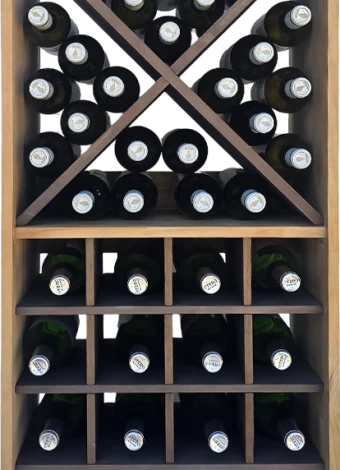 Botellero de madera de pino