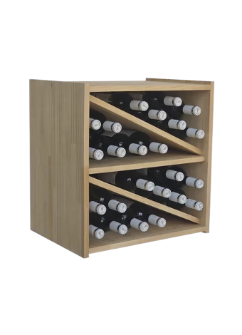 Botellero de madera de pino