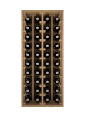 PORTA BOTTIGLIE IN LEGNO DI PINO PER 40 BOTTIGLIE