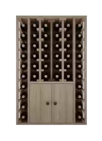 BOTELLERO DE MADERA DE PINO CON PUERTAS