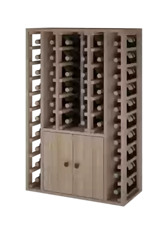 Сосновая деревянная бутылка с дверями