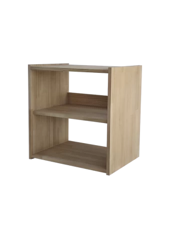 Small modular shelf with an interior division of 22 cm, made of light oak-coloured pine wood by Expo