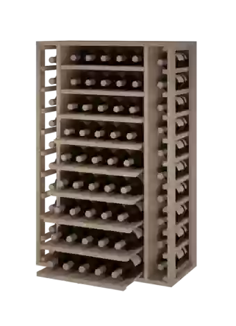 NATURAL OAK BOTTLE HOLDER FOR 65 BOTTLES Distributed  by Expovinalia