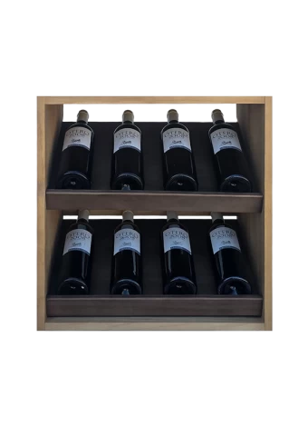 Botellero de madera de pino