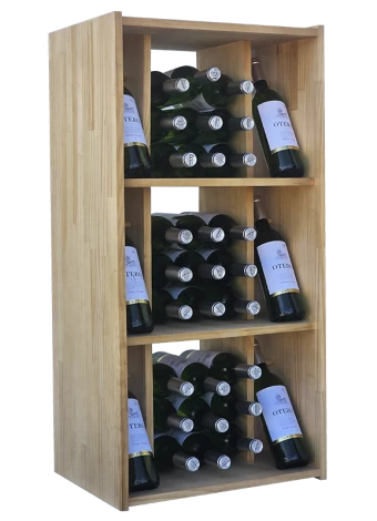 Modular bottle rack with horizontal and vertical divisions by Expovinalia com