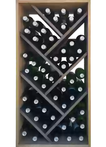 Modular bottle rack with herringbone-shaped partitions by Expovinalia com