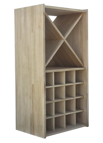 Botellero de madera de pino