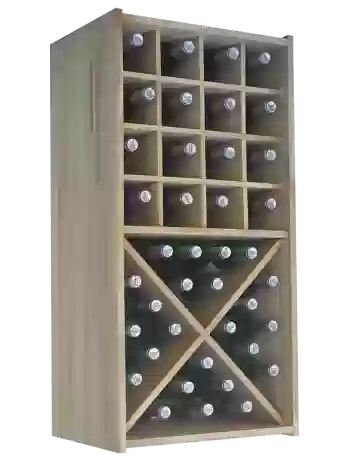 Botellero de madera de pino