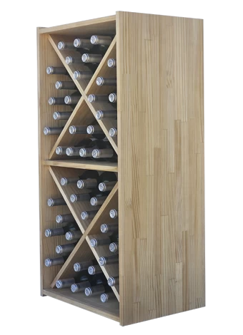 Botellero de madera de pino