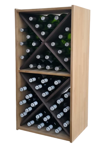 Modular bottle rack in 2 colours with double blade that provides aesthetics and functionality by Exp