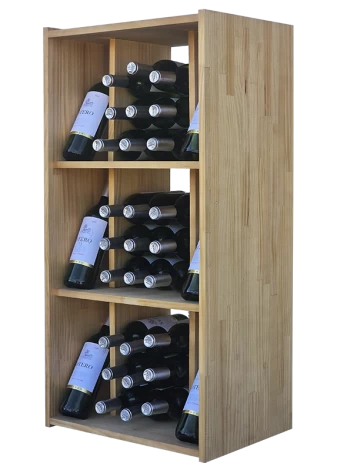 Modular bottle rack with horizontal and vertical divisions by Expovinalia com