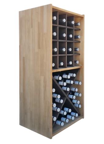 Botellero de madera de pino