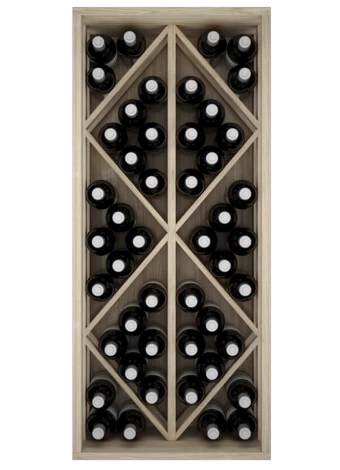 BOTELLERO MADERA DE ROBLE CON ROMBOS