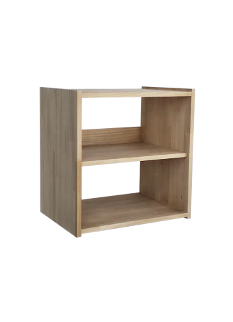 Small modular shelf with an interior division of 22 cm, made of light oak-coloured pine wood by Expo