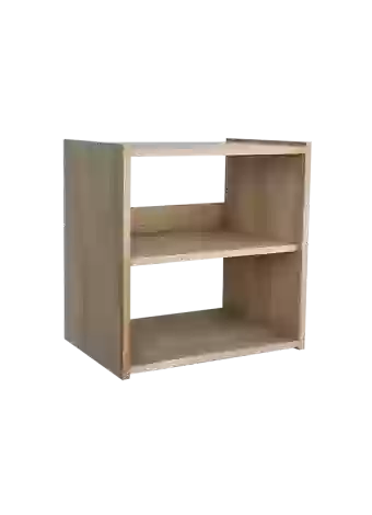 Small modular shelf with an interior division of 22 cm, made of light oak-coloured pine wood by Expo