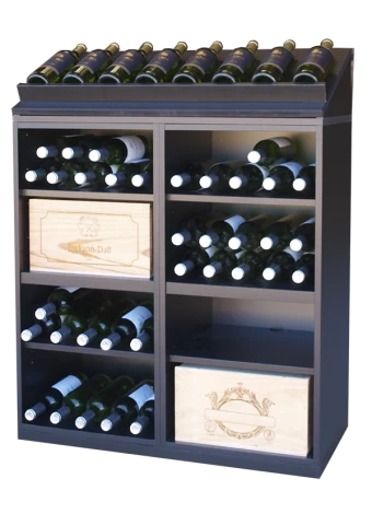 Expositor para 8 botellas para colocar sobre dos modulos Merlot-2025