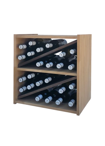 Botellero de madera de pino