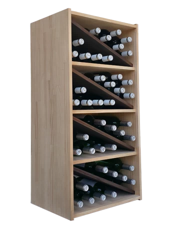 Modular bottle rack in 2 colours with 8 diagonal divisions, by Expovinalia com