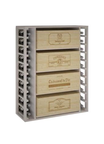 BOTELLERO DE MADERA DE PINO PARA BOTELLAS Y CAJAS DE 12.