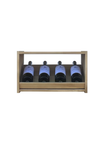 Pequeño botellero en madera de pino de Expovinalia