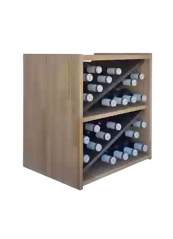 Botellero de madera de pino