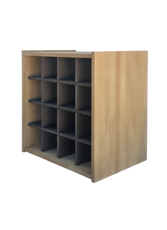 Botellero de madera de pino de 2 colores de Expovinalia