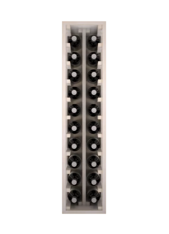 PORTE-BOUTEILLE EN BOIS DE PIN, PEINT BLANC