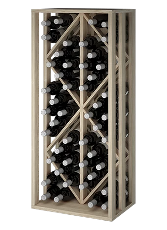 BOTELLERO MADERA DE ROBLE CON ROMBOS