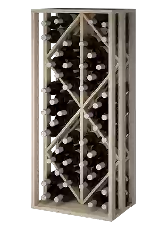 Дубовая деревянная бутылка с ромбами в центральной части